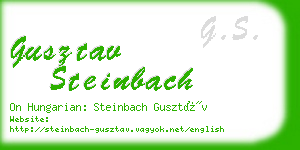 gusztav steinbach business card